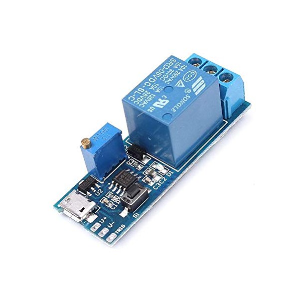 ماژول تایمر رله قابل تنظیم 5 - 30 ولت 10 آمپر  Micro USB Power adjustable