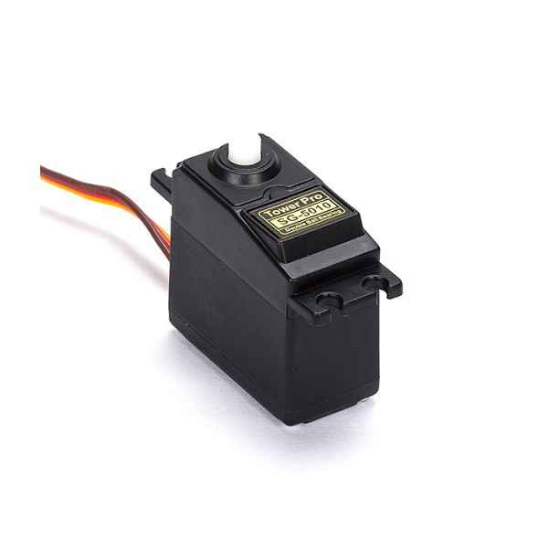 سرو موتور SG5010 دنده پلاستیکی تاور پرو Tower Pro با مبدل شافت و پیچ و اتصالات