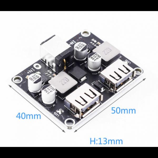 ماژول پاور بانک فست شارژ QC2.0 QC3.0 با توان 24W دو کاناله