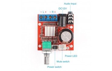 آمپلی فایر استریو کلاس D با توان 15 وات بر پایه تراشه PAM8610