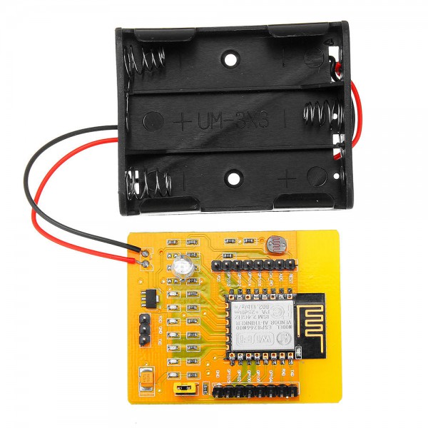 برد وای فای ESP8266 ESP-12E  به همراه جاباتری AA - دانشجو کیت