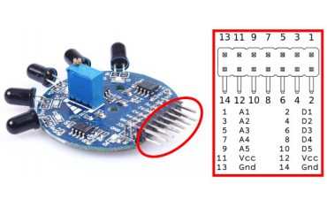 ماژول تشخیص شعله 5 کاناله 5channel flame detector