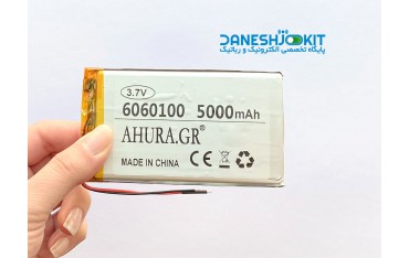 باتری لیتیوم پلیمر Li-Po 3.7V 5000mAh تک سل 6060100 mm