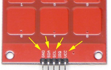 ماژول کیپد تاچ 3x4 با تراشه MPR121 با رابط I2C