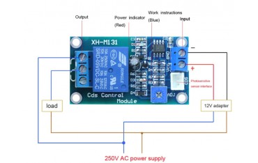 ماژول  رله کنترل فتوسل 12 ولت XH-M131