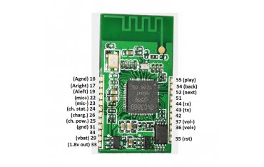 ماژول بلوتوث صوتی Bluetooth XS3868 چیپ OVC3860 ورژن 0.3