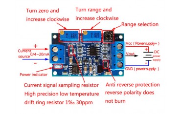 مبدل جریان به ولتاژ 20 آمپری Current Sensing HW-685