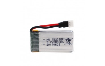 باتری 380mAh لیتیوم پلیمر Li-Po مخصوص پرواز 3.7V ابعاد 35x20x7mm