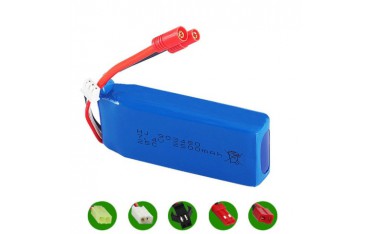 باتری 2500mAh لیتیوم پلیمر پروازی Li-Po 7.4V ابعاد 80x35x9mm - دانشجو کیت