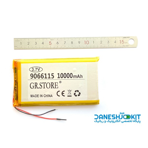 باتری لیتیوم پلیمر Li-Po 3.7V 10000mAh تک سل 1160100 mm