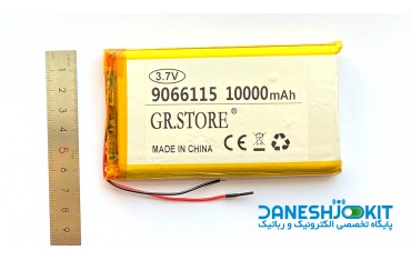 باتری لیتیوم پلیمر Li-Po 3.7V 10000mAh تک سل 1160100 mm