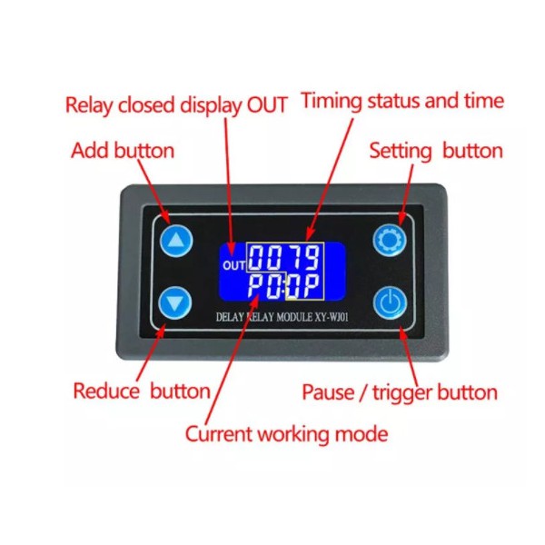 ماژول مولتی فانکشن رله تایمر XY-WJ01