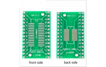برد تبدیل SMD به Dip مدل sop28 1.27 to ssop28 0.65 - دانشجو کیت