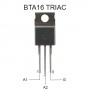 ترایاک BTA16 اورجینال پکیج TO-220