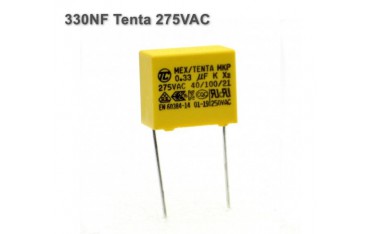 خازن MKT 330NF برند Tenta ولتاژ 275V AC