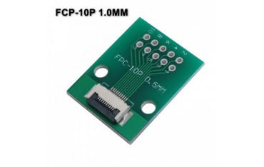 برد PCB آداپتور FPC-10P دارای استاندارد 0.5 میلی متری به همراه کانکتور FPC