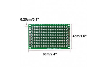 برد PCB سوراخ دار دولایه 4x6 سانتی متری