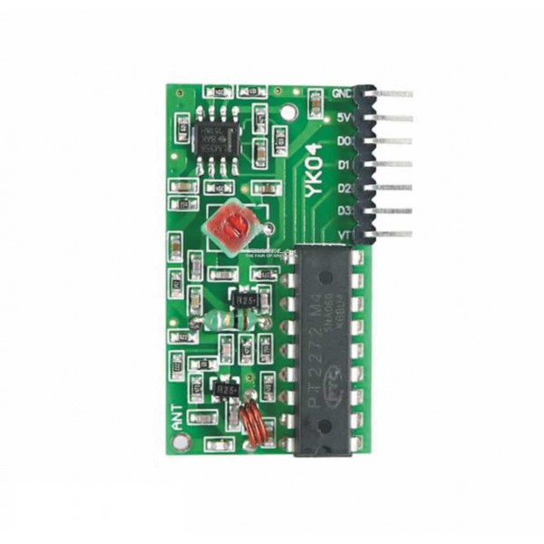 ماژول گیرنده رادیویی 433MHZ با تراشه RF receiver module PT2277-M4 - دانشجو کیت
