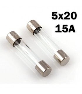 فیوز 15A سایز 5x20 استوانهای بسته 20 عددی