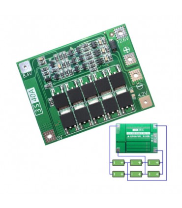 ماژول شارژر باتری لیتیومی 3S ولتاژ 6 - 12 ولت 40 آمپر