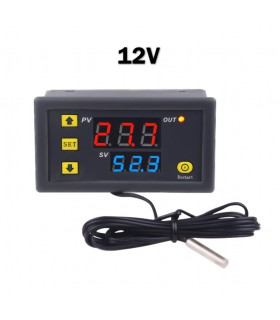 ماژول ترموستات دیجیتال دما W3230 با نمایشگر ولتاژ 12 ولت