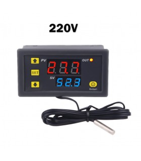 ماژول ترموستات دیجیتال دما W3230 ولتاژ 220 ولت + نمایشگر