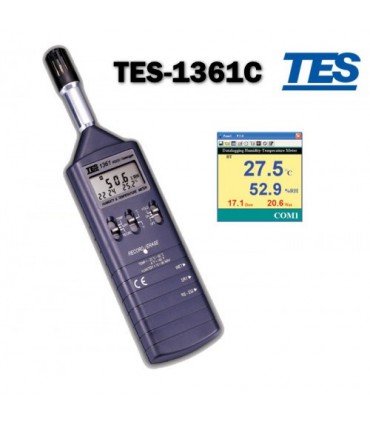 ترمو رطوبت سنج دیتالاگر مدل TES-1361C