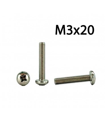 بسته 50 عددی پیچ فلزی M3x20 مناسب برای رباتیک