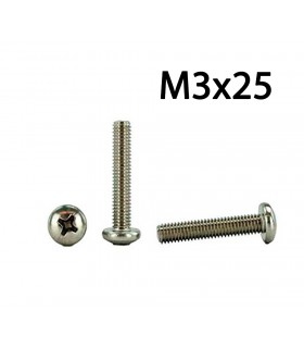 پیچ فلزی M3x25 مناسب برای رباتیک - دانشجو کیت