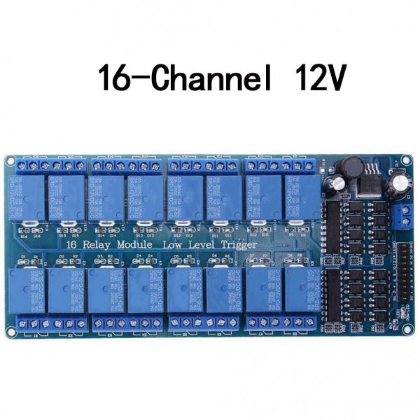 ماژول رله 12 ولت 16 کاناله No Brand با اپتوکوپلر Relay Module - دیجی اسپارک