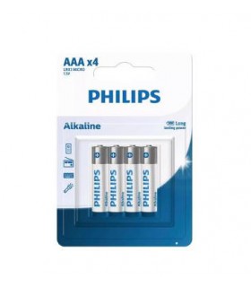 باتری نیم قلمی Alkaline فلیپس 4 تایی کارتی - دانشجو کیت