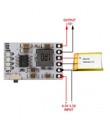 ماژول ip5306 شارژ و دشارژ CD42 2A باتری لیتیومی 3.7 تا 4.2 ولت - دانشجو کیت