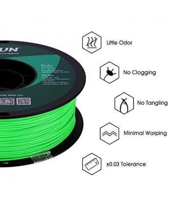 فیلامنت پرینتر سه بعدی PLA پلاس ایسان رنگ سبز روشن eSUN filament - دانشجو کیت