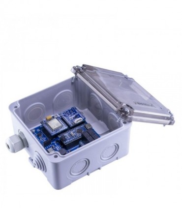 باکس ضد آب IP66 با درپوش شفاف مخصوص بردهای پرومیک IP66 Trancparent Cover Box for Promake easyiot - دانشجو کیت