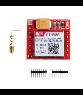 ماژول سیم کارت Sim800L با برد راه انداز و آنتن قابلیت نصب میکروفن و اسپیکر GSM
