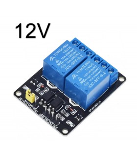 ماژول رله 12 ولت دو کاناله برند TONGLING با اپتوکوپلر Relay Module