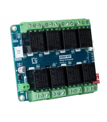 برد رله هشت کانال با کنترل I2C پرومیک ProMake Universal 8ch Relay Board with I2C Control easyiot - دانشجو کیت