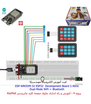 کیت آموزشی توسعه اینترنت اشیاء مهندسیکا مدل خلاقیت دلتا ESP32+70 - دانشجو کیت