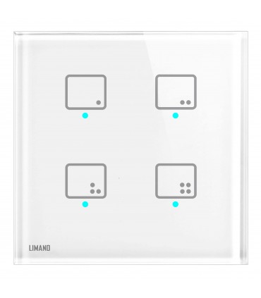 کلید لمسی چهارپل شینا اقتصادی رنگ سفید - دانشجو کیت