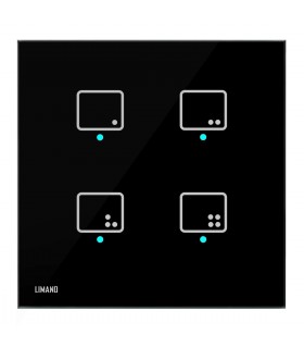 کلید لمسی چهارپل شینا اقتصادی رنگ مشکی - دانشجو کیت