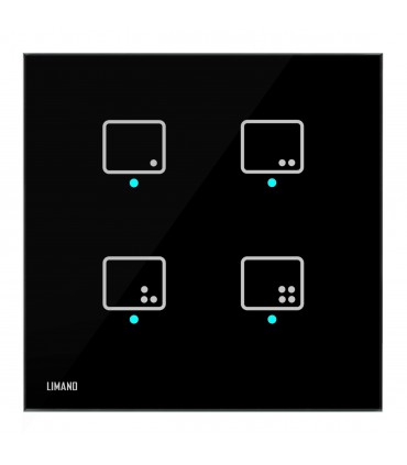 کلید لمسی چهارپل شینا اقتصادی رنگ مشکی - دانشجو کیت