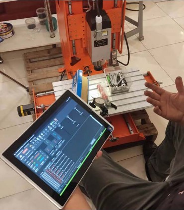 دستگاه فرز CNC سی ان سی ستونی با اپلیکیشن - دانشجو کیت
