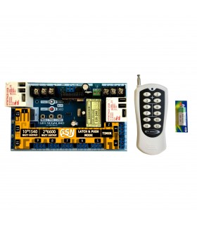 ماژول گیرنده رادیویی رله 12 کانال-220 ولت با فرکانس 433MHz - دانشجو کیت