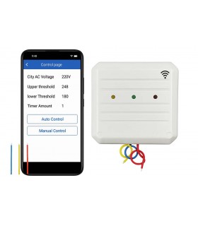 محافظ برق هوشمند WiFi با مانیتور لحظه‌ای ولتاژ و کنترل قطع/وصل - دانشجو کیت