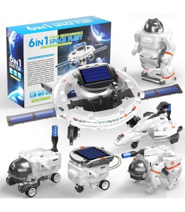 کیت 6 در 1 ناوگان و ربات فضایی متحرک با پنل خورشیدی - دانشجو کیت
