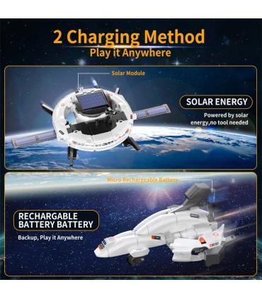 کیت 6 در 1 ناوگان و ربات فضایی متحرک با پنل خورشیدی - دانشجو کیت