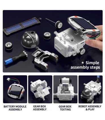 کیت 6 در 1 ناوگان و ربات فضایی متحرک با پنل خورشیدی - دانشجو کیت