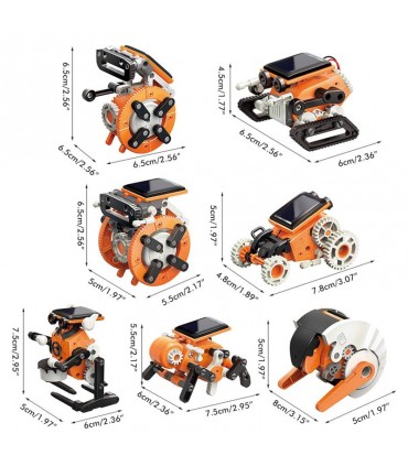 کیت 7 در 1 ربات خورشیدی متحرک 7in 1 Solar Robot - دانشجو کیت