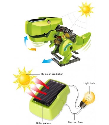 کیت 3 در 1 ربات خورشیدی دایناسور متحرک 3in1 Solar - دانشجو کیت