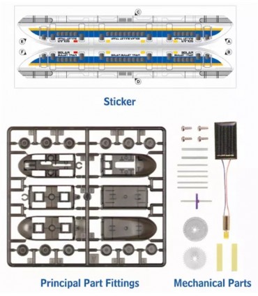کیت آموزشی قطار خورشیدی سریع السیر Solar Bullet Train Educational DIY - دانشجو کیت